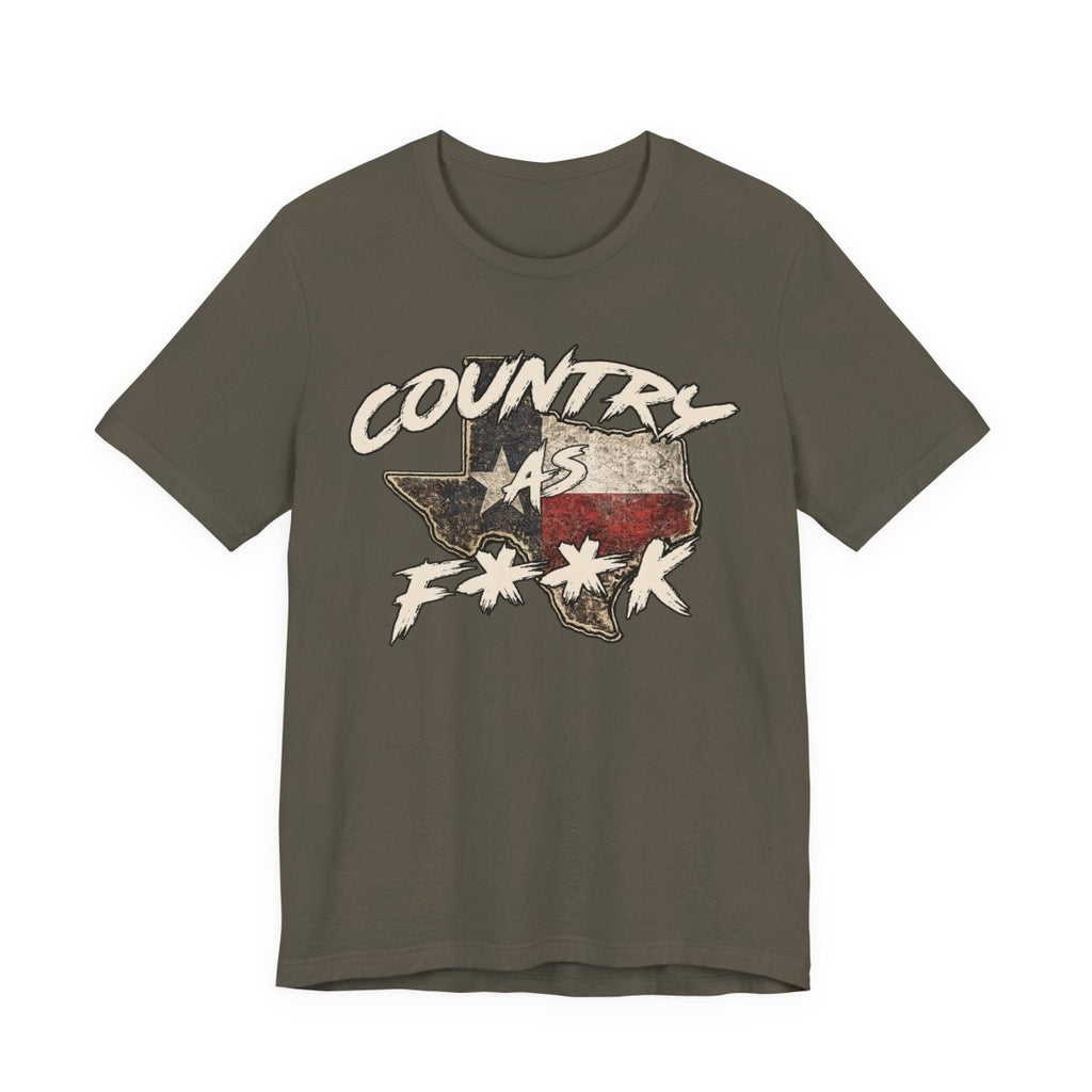 Country As F**K Texas T-Shirt | Vintage Texas Flag Graphic Tee - Anything AF