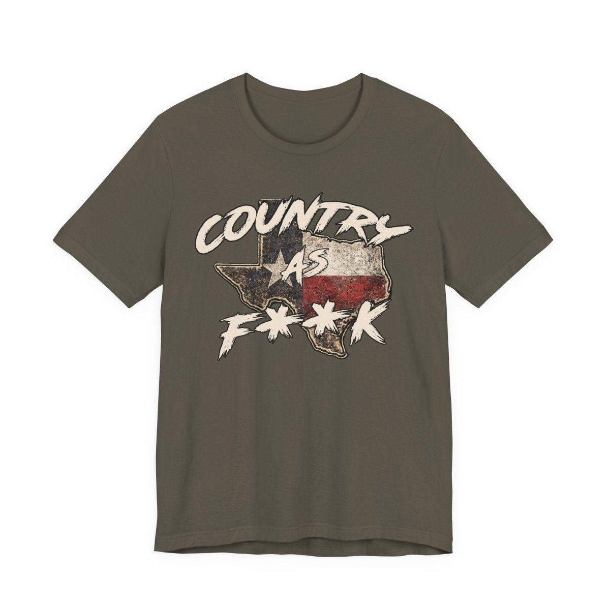 Country As F**K Texas T-Shirt | Vintage Texas Flag Graphic Tee - Anything AF
