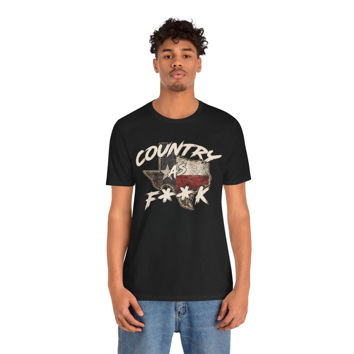 Country As F**K Texas T-Shirt | Vintage Texas Flag Graphic Tee - Anything AF