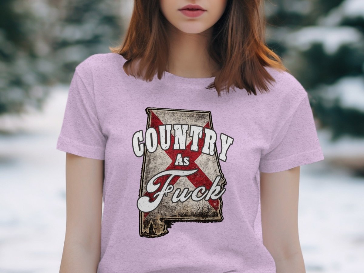 Country As Fuck Alabama T-Shirt | Vintage Alabama Pride Graphic Tee - Anything AF
