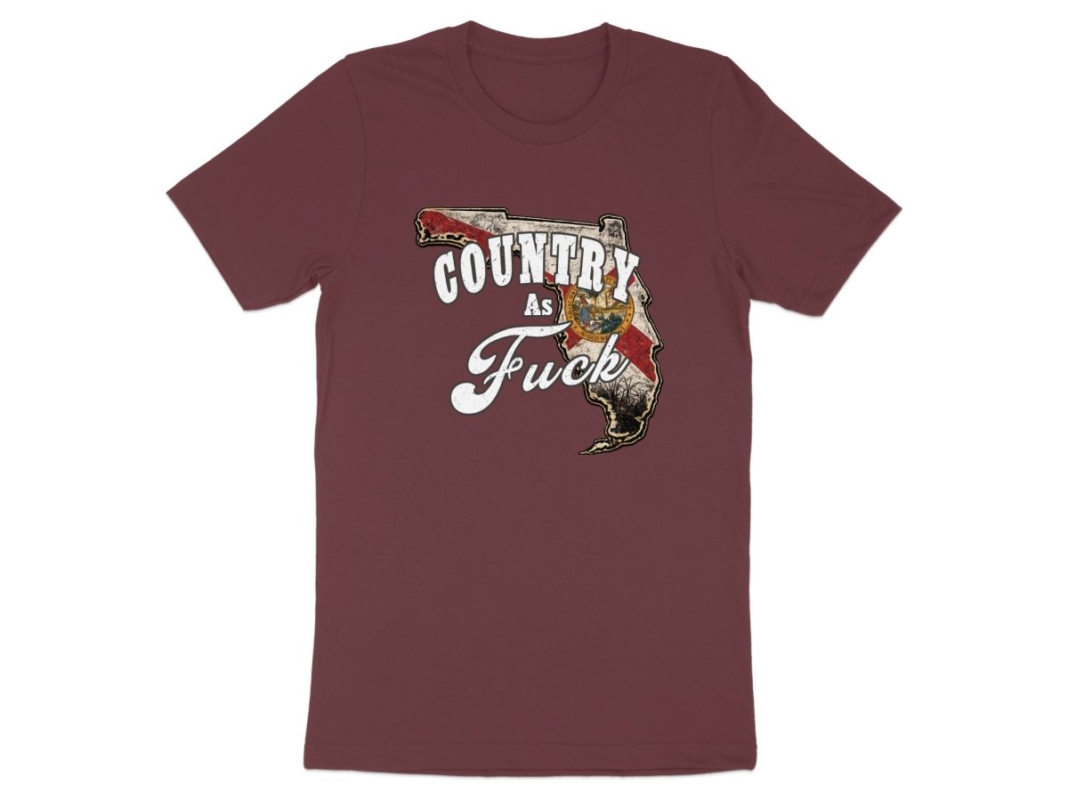 Country As Fuck Florida T-Shirt | Vintage Florida Pride Graphic Tee - Anything AF