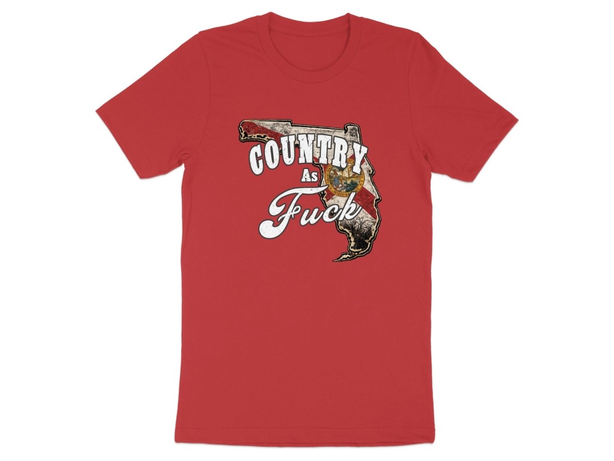 Country As Fuck Florida T-Shirt | Vintage Florida Pride Graphic Tee - Anything AF