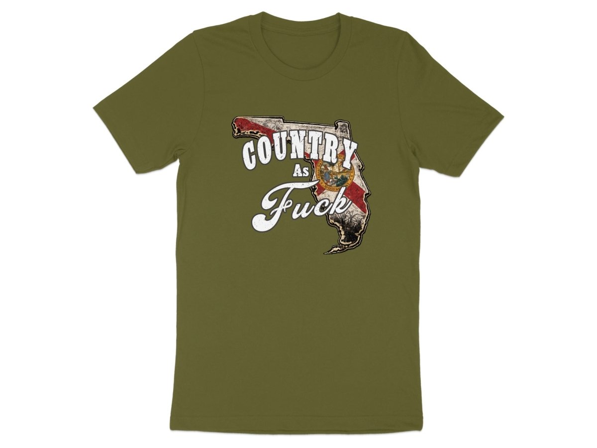 Country As Fuck Florida T-Shirt | Vintage Florida Pride Graphic Tee - Anything AF