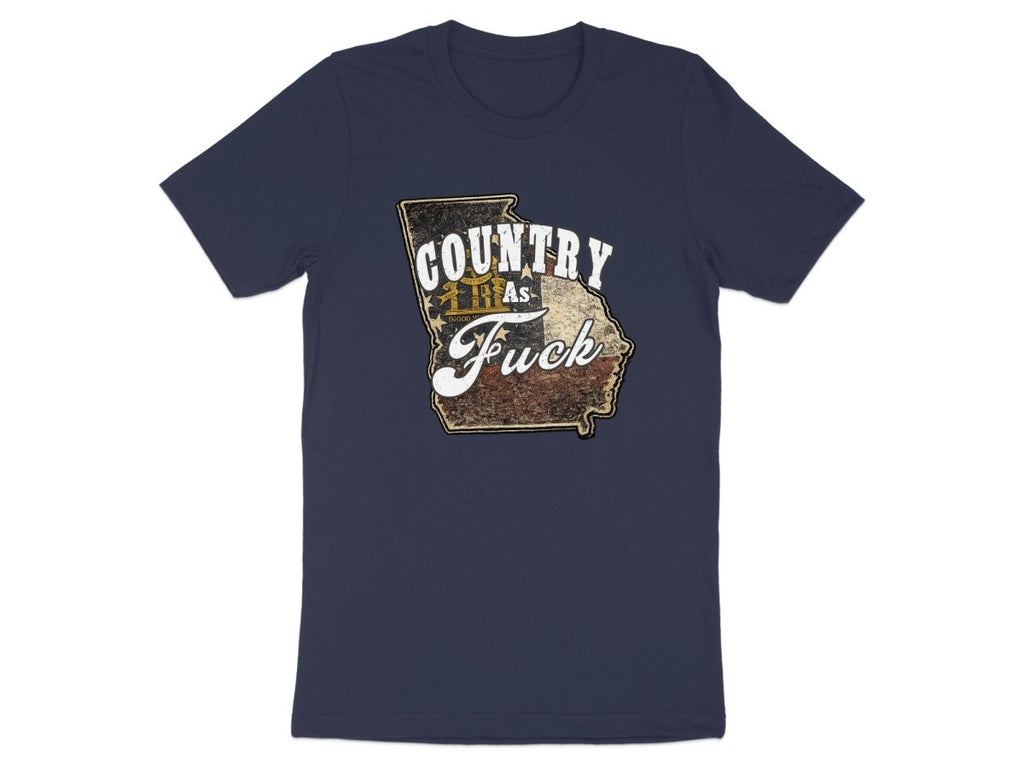 Country As Fuck Georgia T-Shirt | Vintage Georgia Pride Graphic Tee - Anything AF