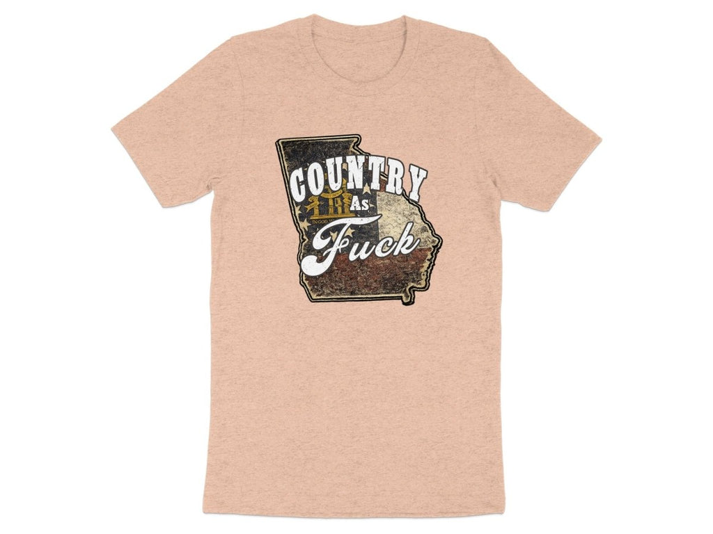 Country As Fuck Georgia T-Shirt | Vintage Georgia Pride Graphic Tee - Anything AF