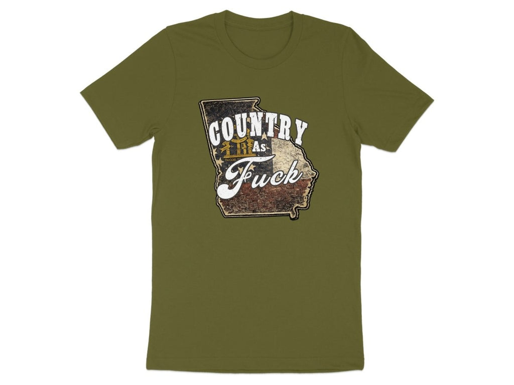 Country As Fuck Georgia T-Shirt | Vintage Georgia Pride Graphic Tee - Anything AF