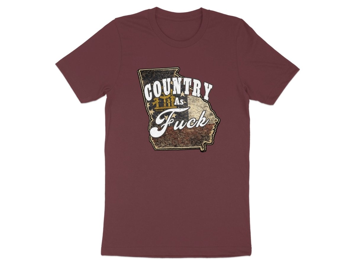 Country As Fuck Georgia T-Shirt | Vintage Georgia Pride Graphic Tee - Anything AF