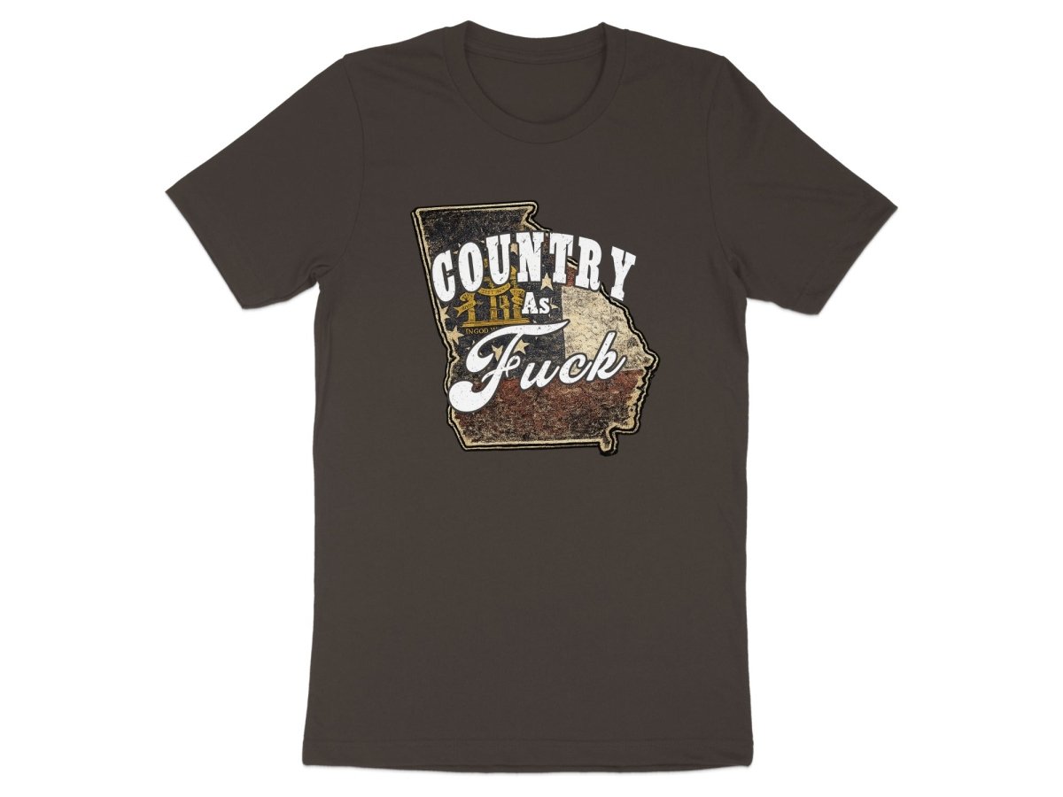 Country As Fuck Georgia T-Shirt | Vintage Georgia Pride Graphic Tee - Anything AF