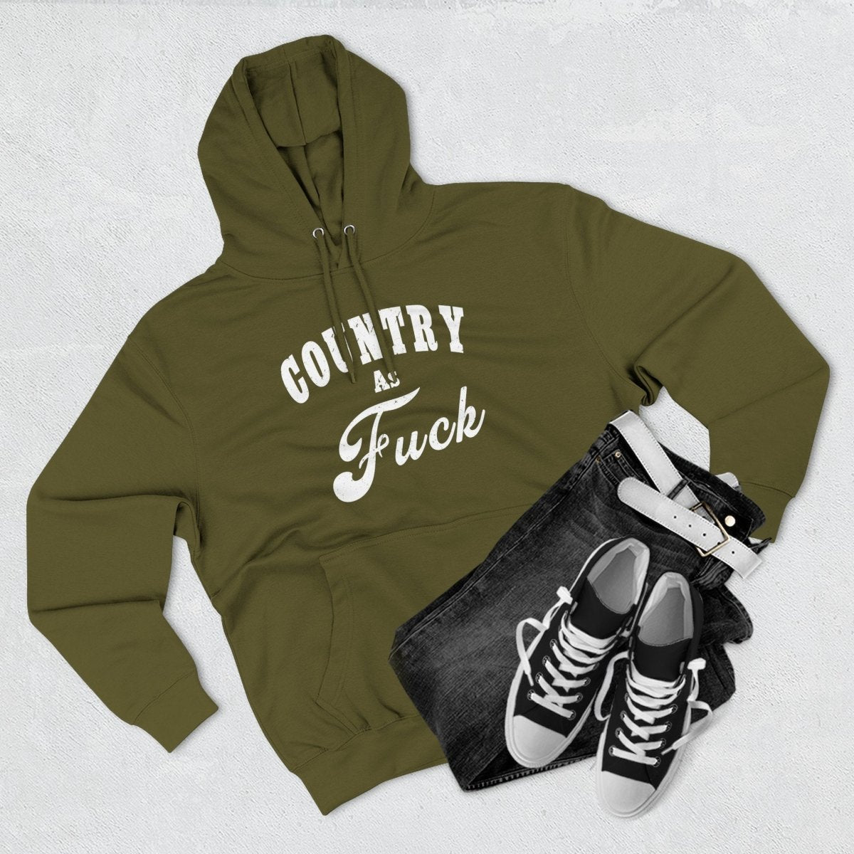 Country As Fuck Hoodie | Country Pride Fleece Sweatshirt - Anything AF