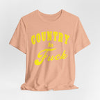 Country As Fuck Shirt | Hardcore Country Pride Graphic for Country Fans in Yellow Print | Country AS Fuck T-shirt NSFW - Anything AF