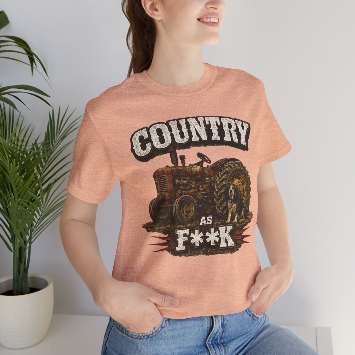 Country As Fuck T-Shirt – Vintage Tractor 2 | Country Pride Graphic Tee - Anything AF