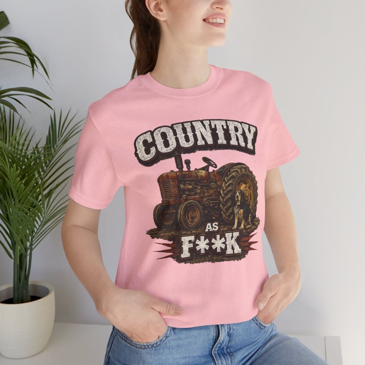 Country As Fuck T-Shirt – Vintage Tractor 2 | Country Pride Graphic Tee - Anything AF