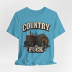 Country As Fuck T-Shirt – Vintage Tractor | Hound Dog Country Graphic Tee - Anything AF