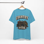 Country As Fuck T-Shirt – Vintage Tractor | Hound Dog Country Graphic Tee - Anything AF