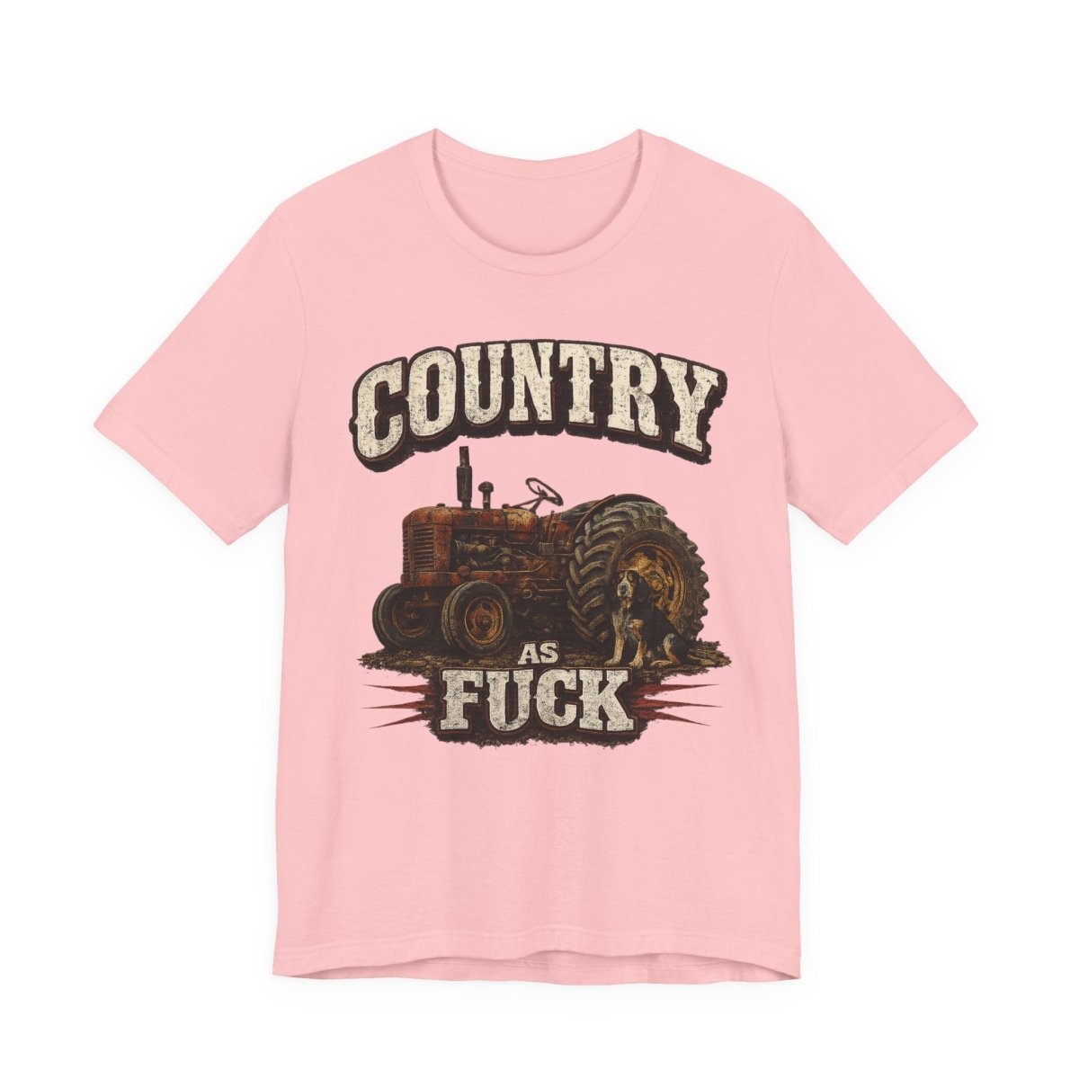 Country As Fuck T-Shirt – Vintage Tractor | Hound Dog Country Graphic Tee - Anything AF