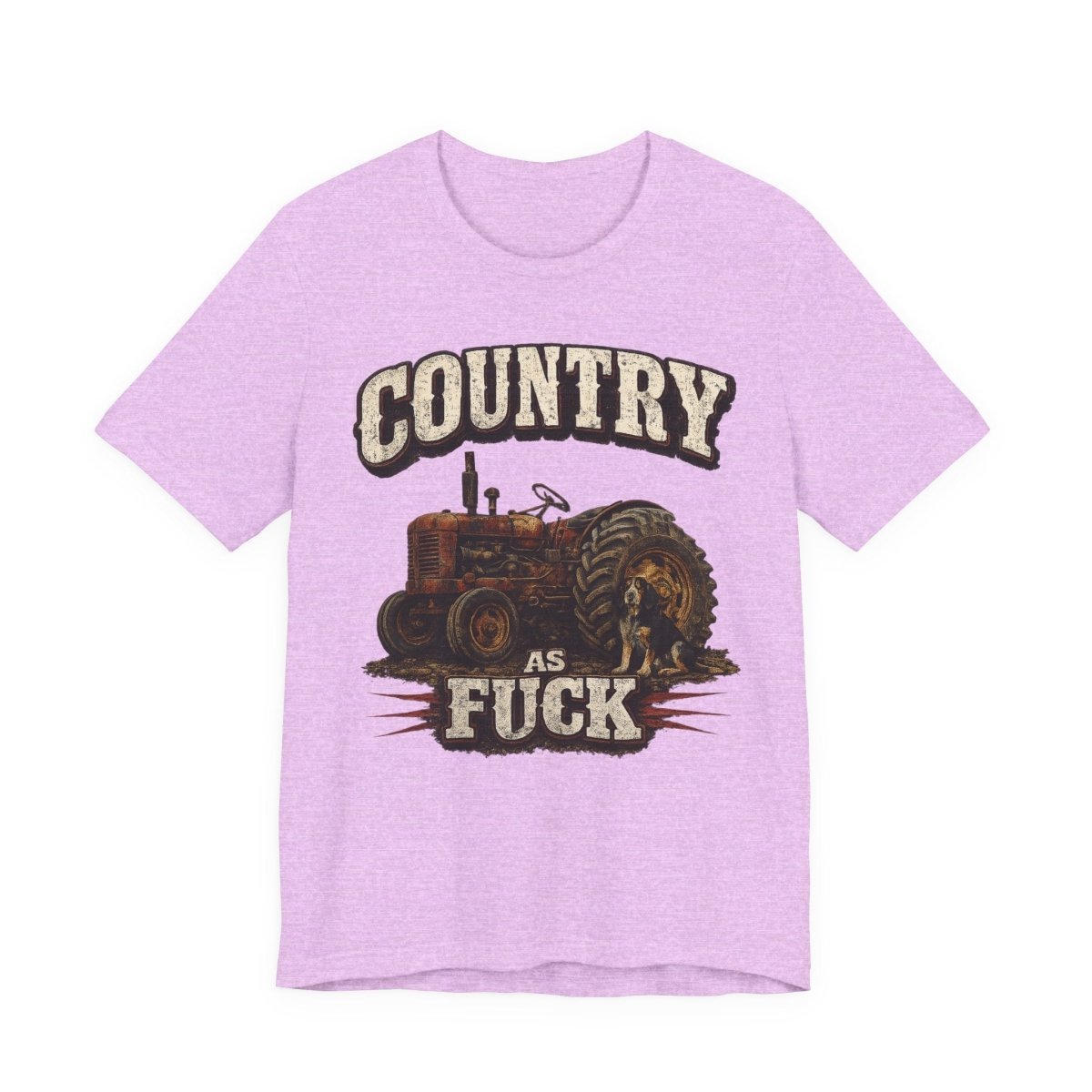 Country As Fuck T-Shirt – Vintage Tractor | Hound Dog Country Graphic Tee - Anything AF