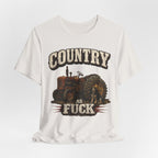 Country As Fuck T-Shirt – Vintage Tractor | Hound Dog Country Graphic Tee - Anything AF