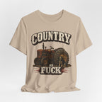 Country As Fuck T-Shirt – Vintage Tractor | Hound Dog Country Graphic Tee - Anything AF