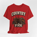 Country As Fuck T-Shirt – Vintage Tractor | Hound Dog Country Graphic Tee - Anything AF
