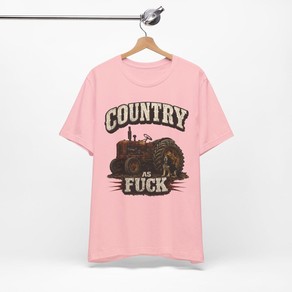 Country As Fuck T-Shirt – Vintage Tractor | Hound Dog Country Graphic Tee - Anything AF