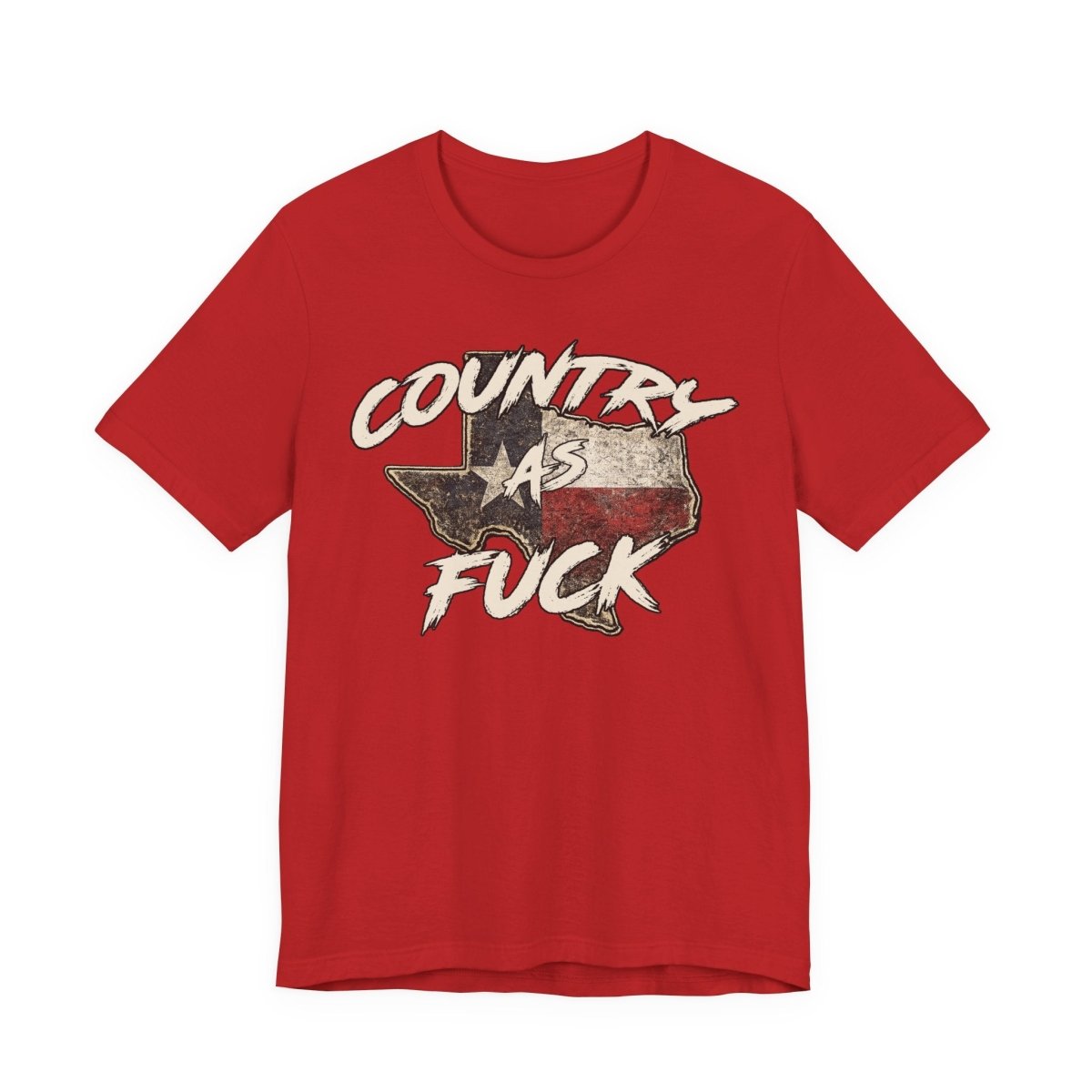 Country As Fuck Texas T-Shirt | Vintage Texas Flag Graphic Tee - Anything AF