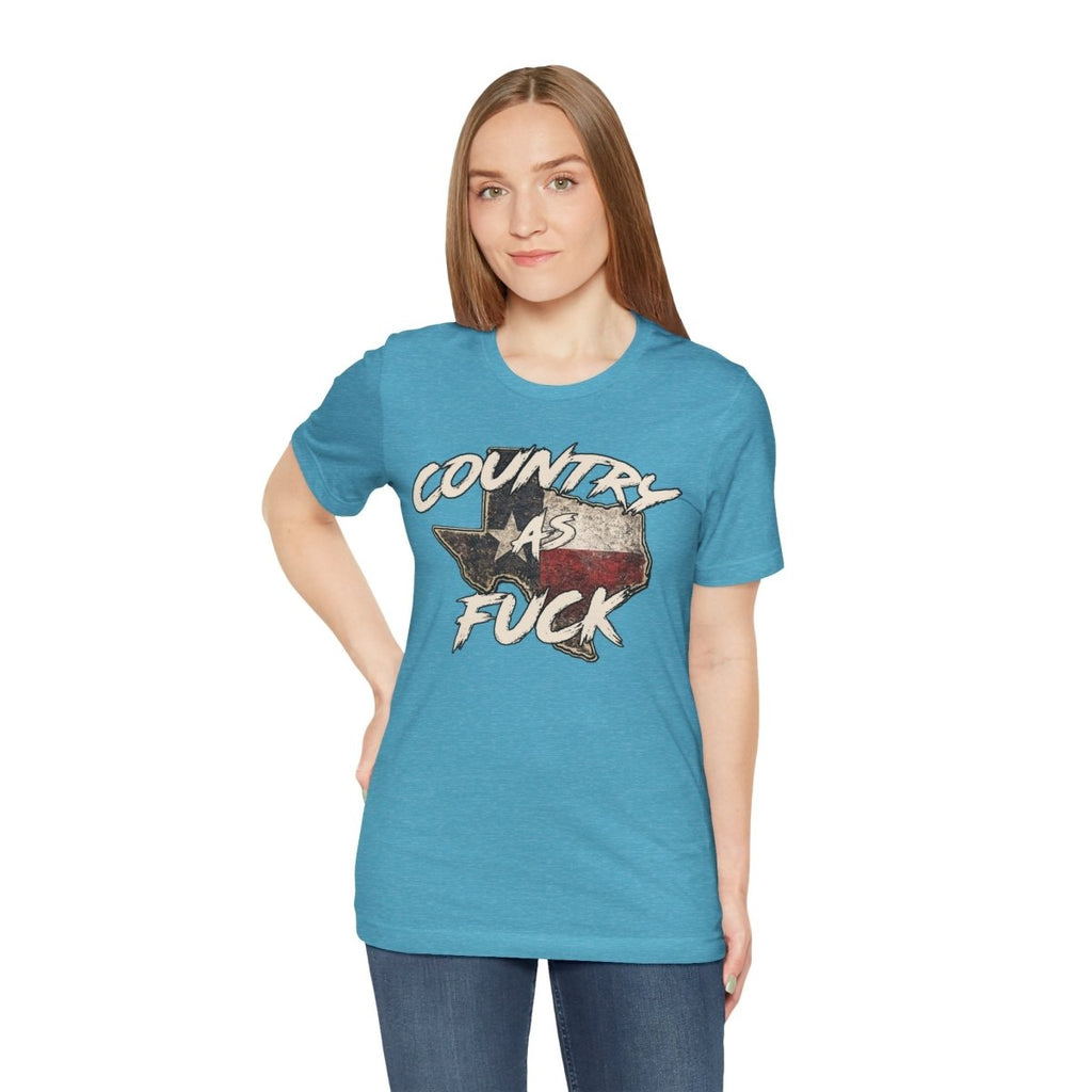 Country As Fuck Texas T-Shirt | Vintage Texas Flag Graphic Tee - Anything AF