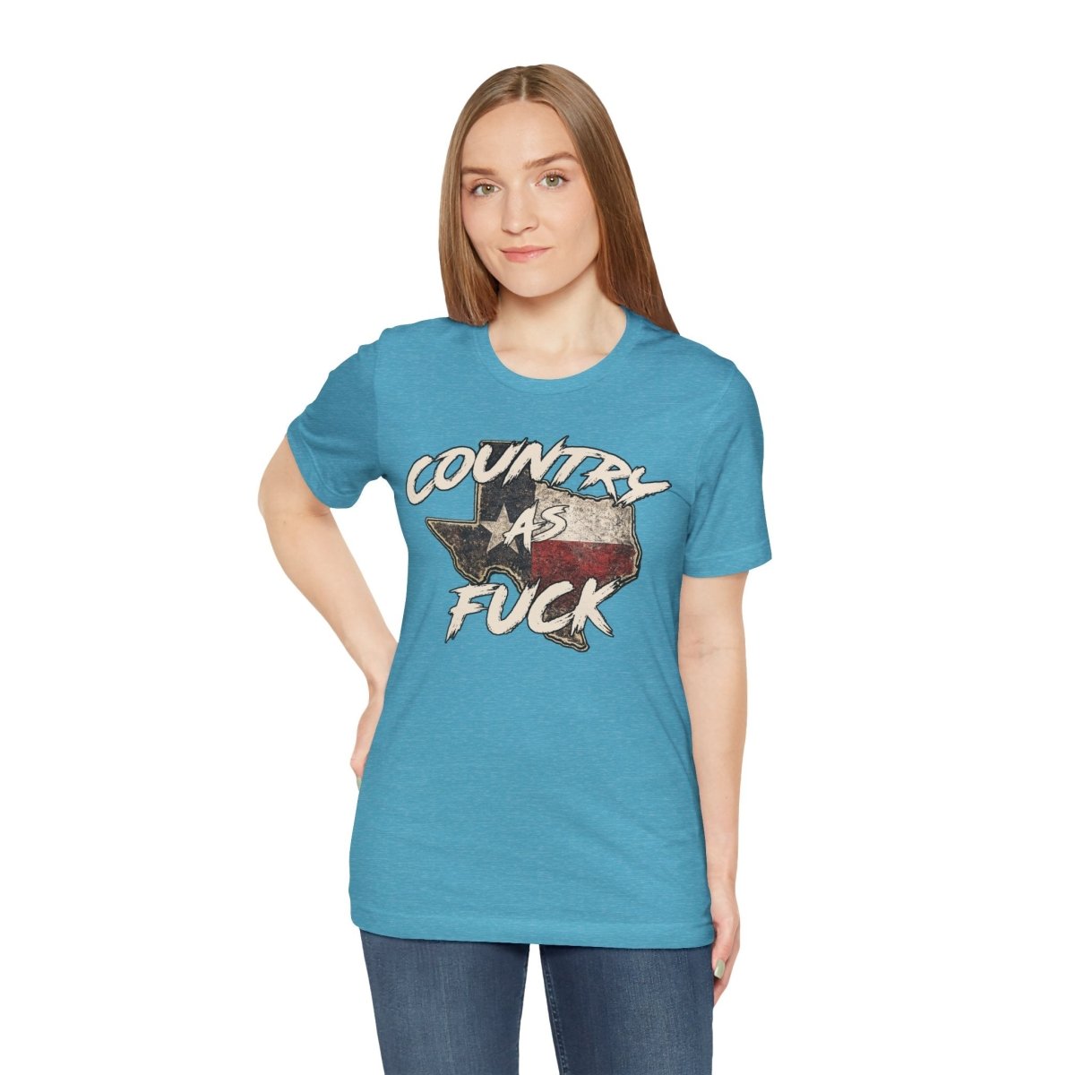 Country As Fuck Texas T-Shirt | Vintage Texas Flag Graphic Tee - Anything AF