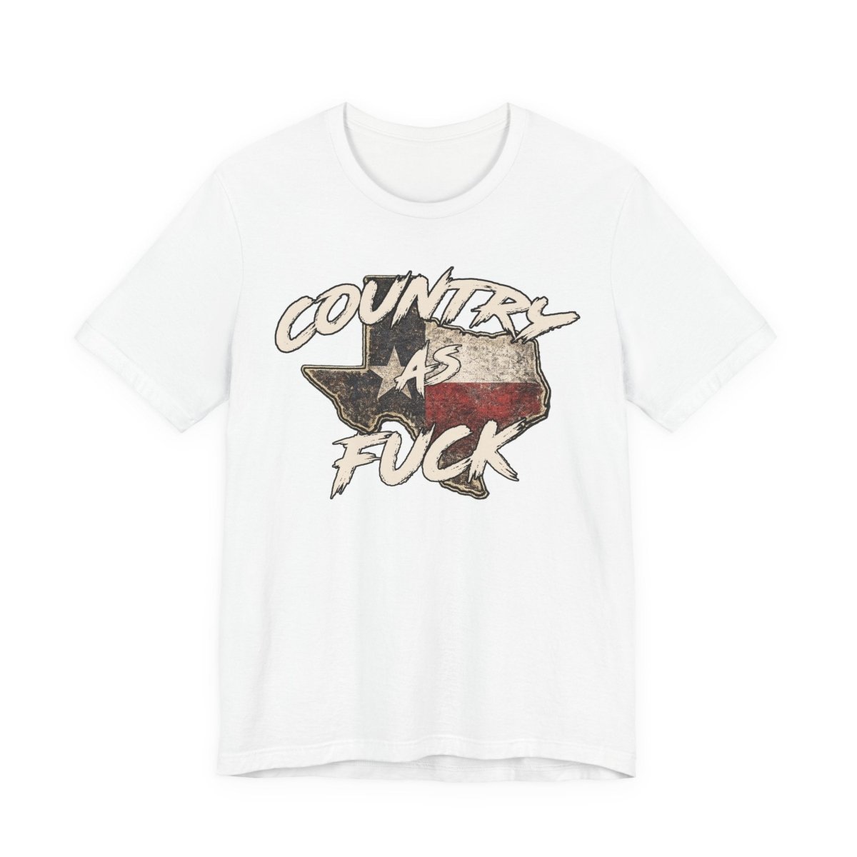 Country As Fuck Texas T-Shirt | Vintage Texas Flag Graphic Tee - Anything AF