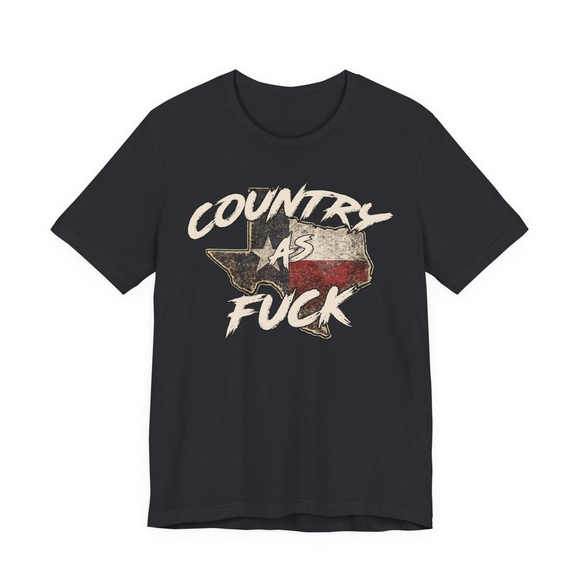 Country As Fuck Texas T-Shirt | Vintage Texas Flag Graphic Tee - Anything AF