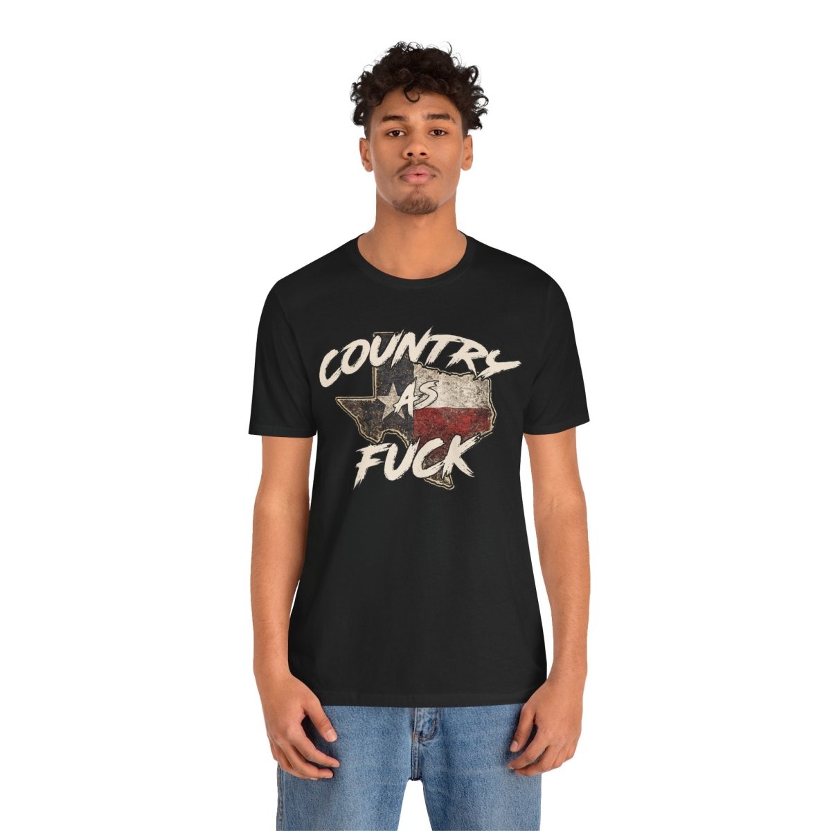 Country As Fuck Texas T-Shirt | Vintage Texas Flag Graphic Tee - Anything AF