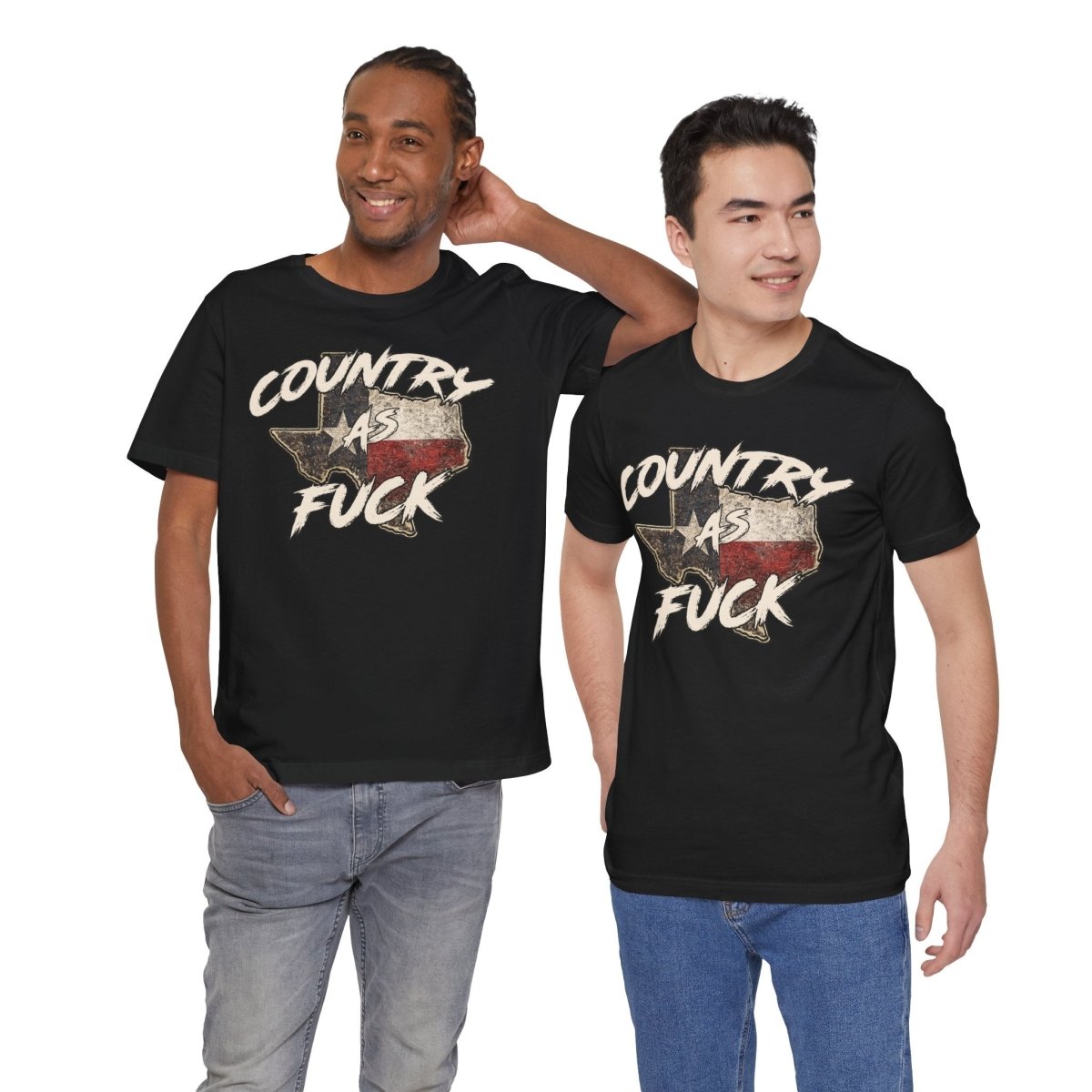 Country As Fuck Texas T-Shirt | Vintage Texas Flag Graphic Tee - Anything AF