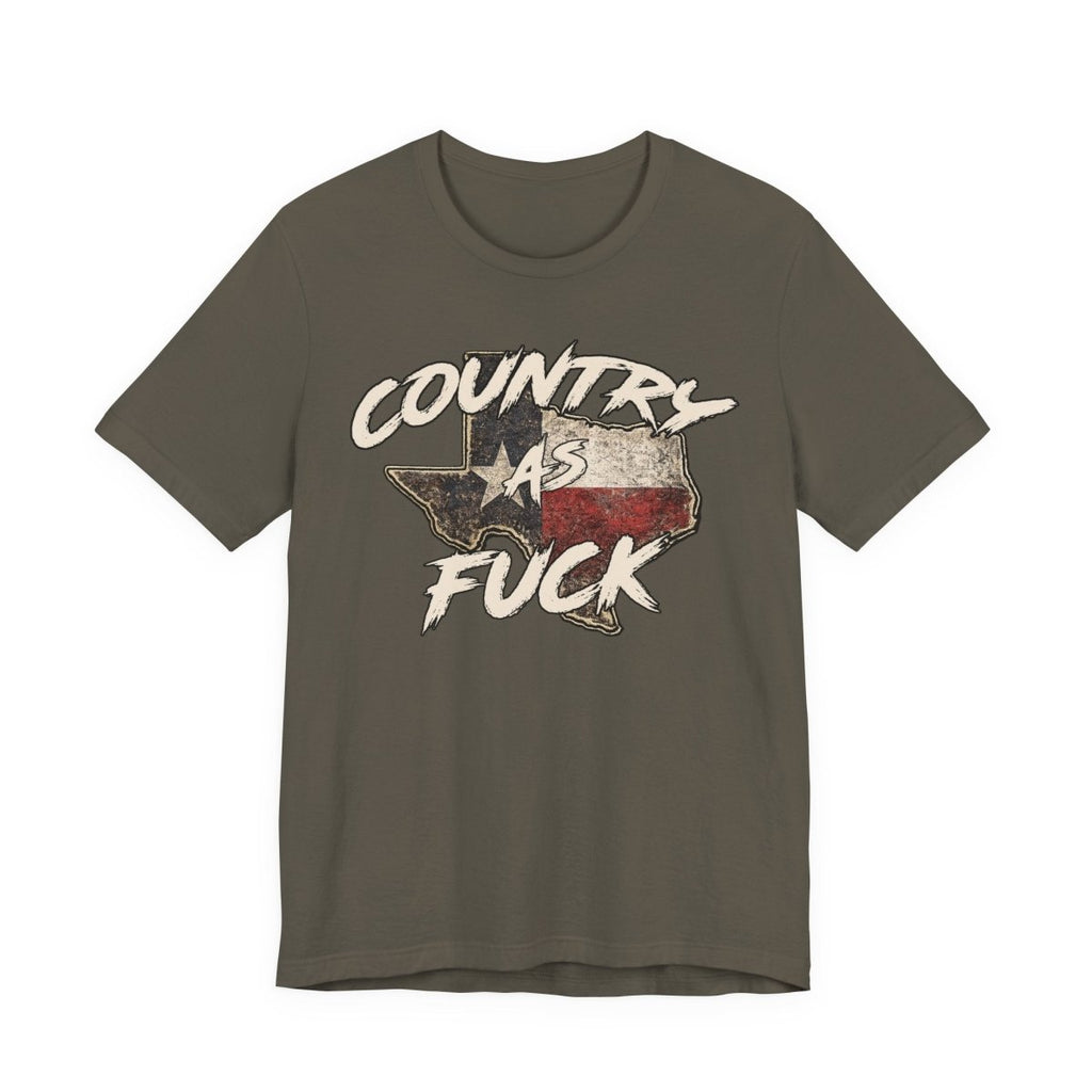 Country As Fuck Texas T-Shirt | Vintage Texas Flag Graphic Tee - Anything AF
