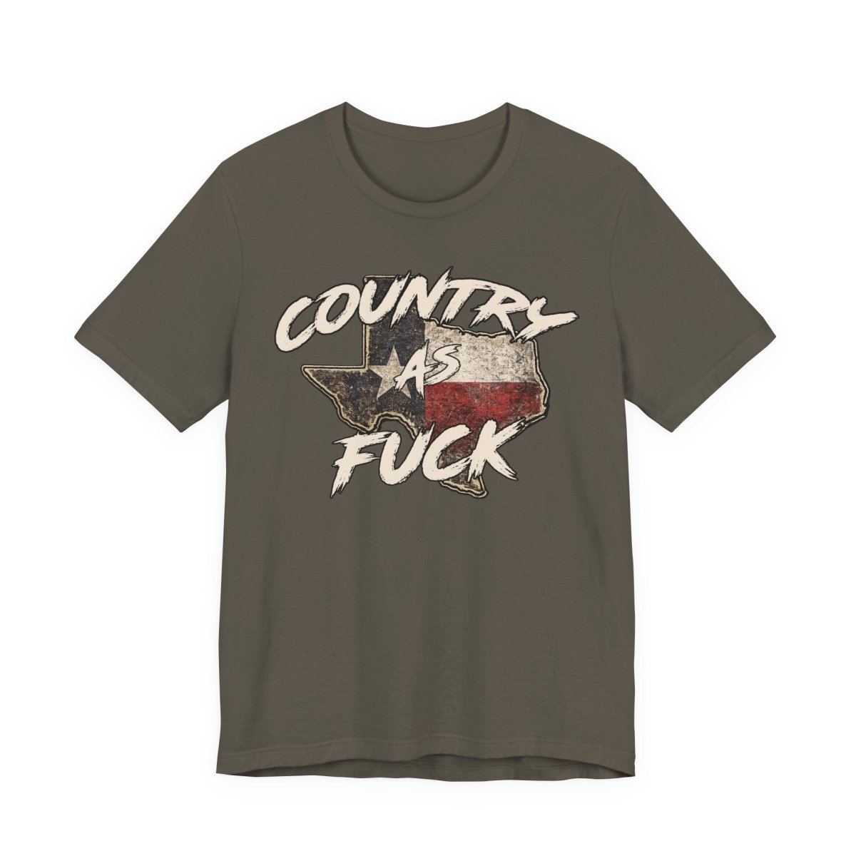 Country As Fuck Texas T-Shirt | Vintage Texas Flag Graphic Tee - Anything AF