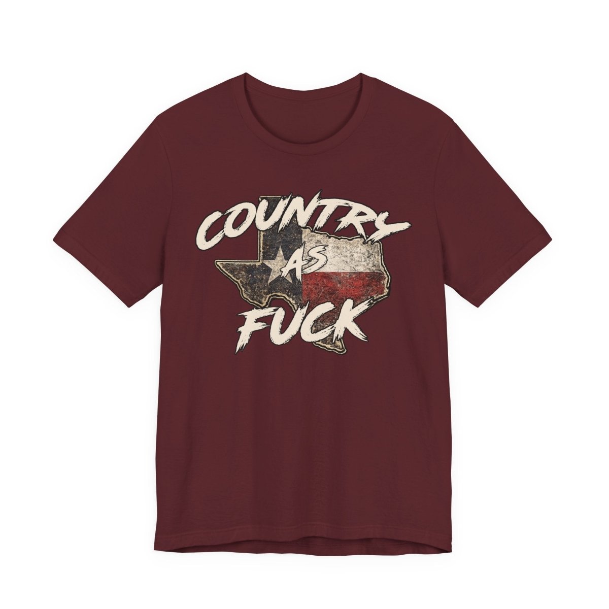 Country As Fuck Texas T-Shirt | Vintage Texas Flag Graphic Tee - Anything AF