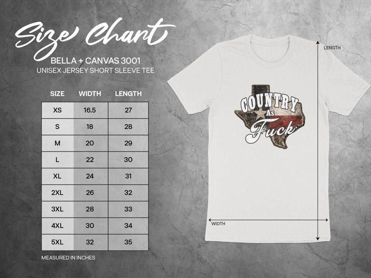 Country As Fuck Texas T-Shirt | Vintage Texas Pride Graphic Tee - Anything AF
