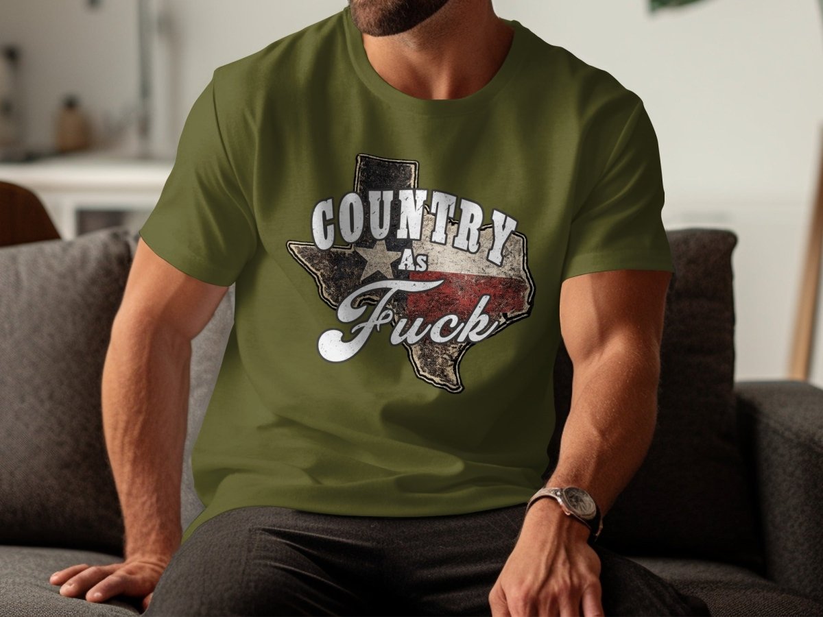 Country As Fuck Texas T-Shirt | Vintage Texas Pride Graphic Tee - Anything AF