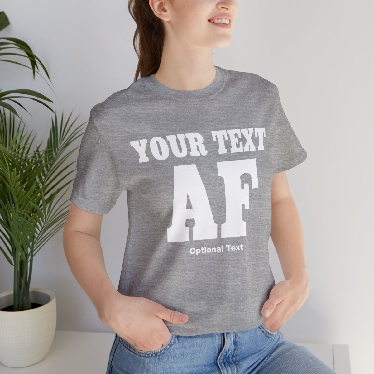 Custom Anything AF Shirt | Personalized AF T-Shirt with Your Custom Text & Design in White Print - Anything AF