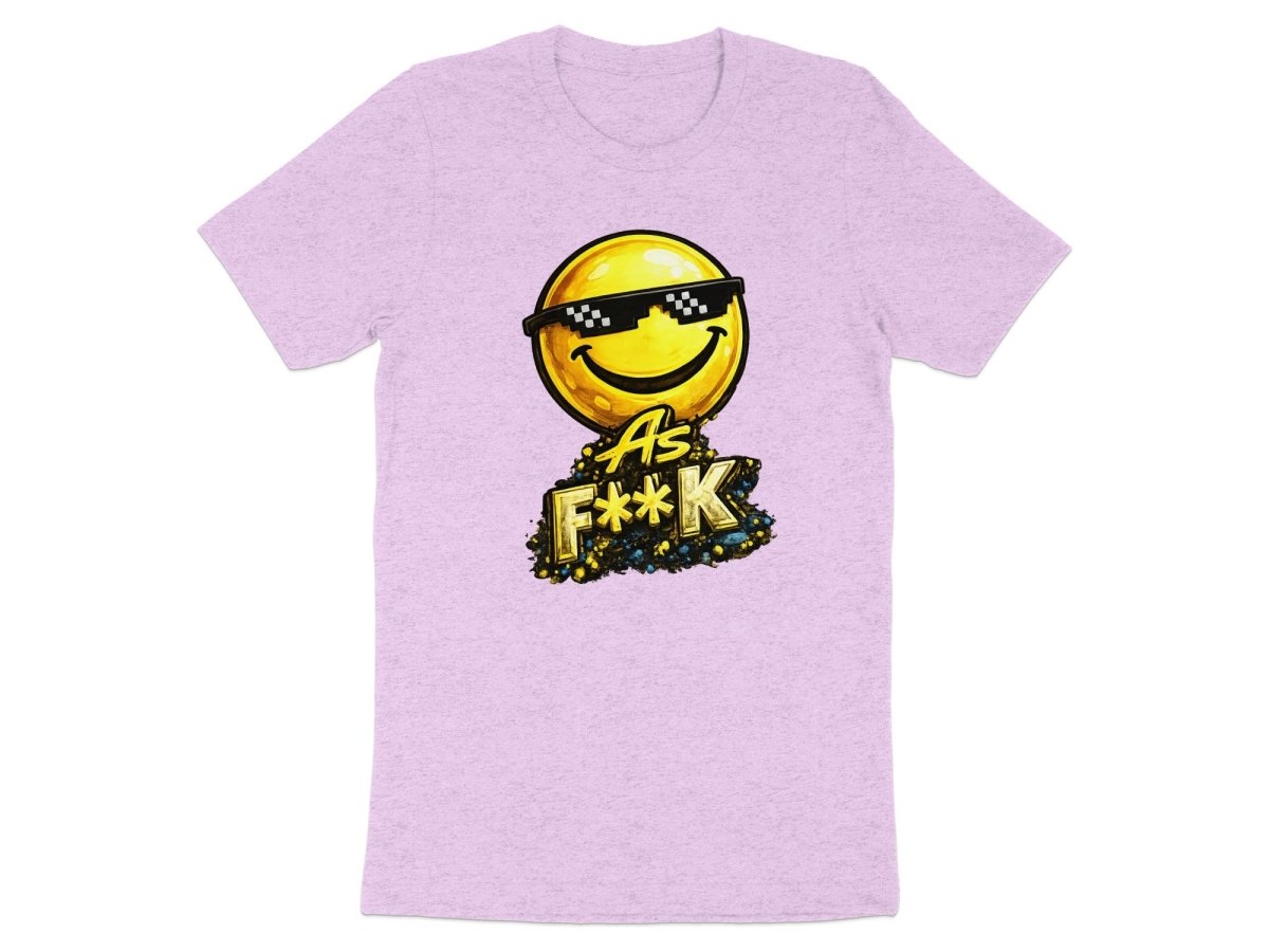 Deal With It As F**K Emoji T-Shirt | Sunglasses Smiley Graphic Tee - Anything AF