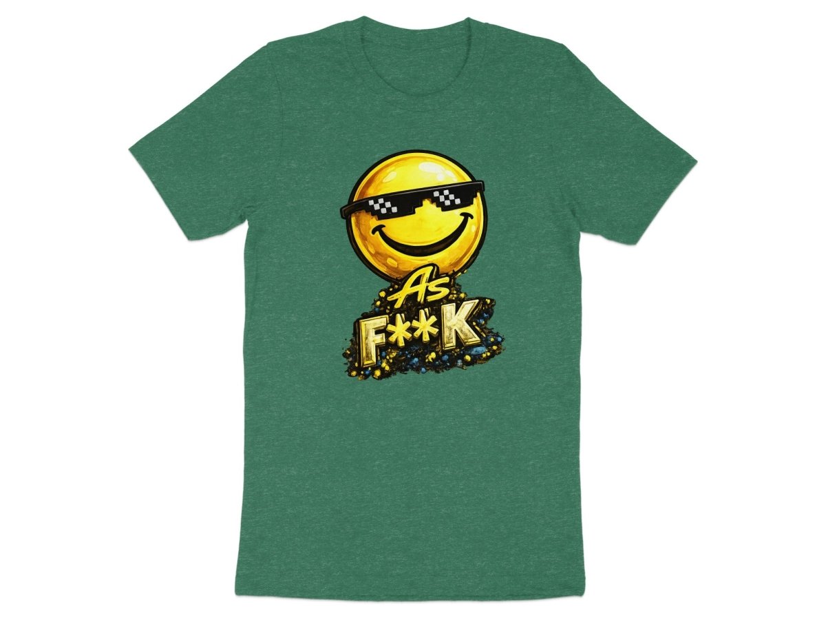 Deal With It As F**K Emoji T-Shirt | Sunglasses Smiley Graphic Tee - Anything AF