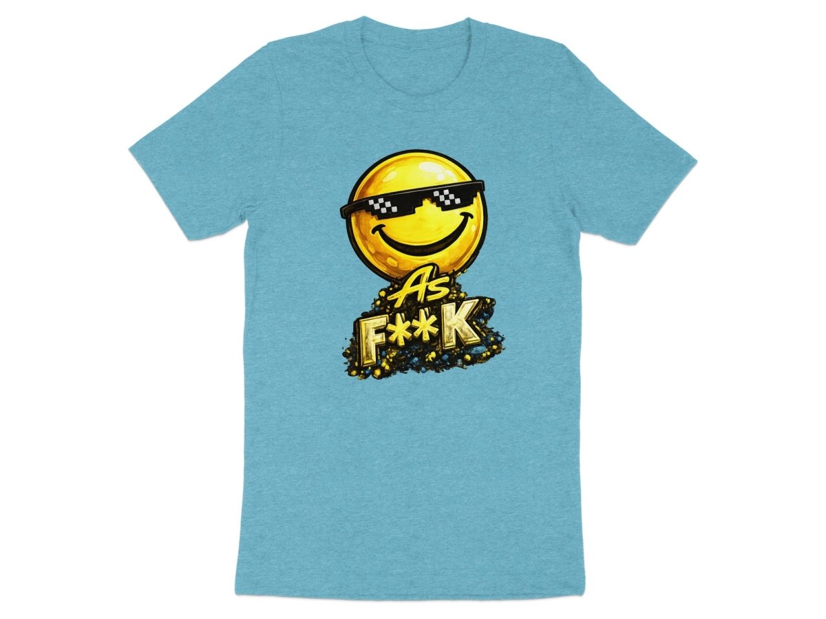 Deal With It As F**K Emoji T-Shirt | Sunglasses Smiley Graphic Tee - Anything AF