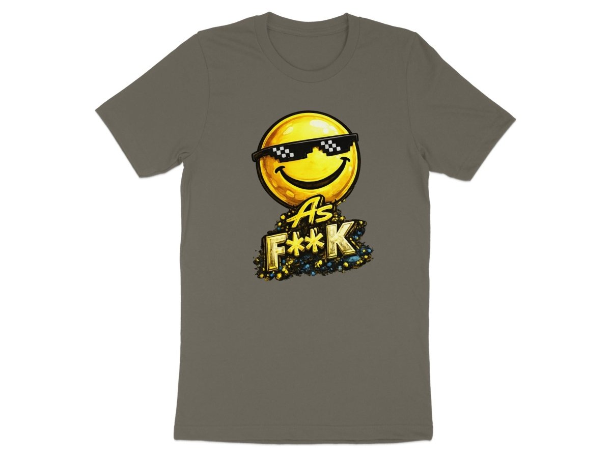 Deal With It As F**K Emoji T-Shirt | Sunglasses Smiley Graphic Tee - Anything AF
