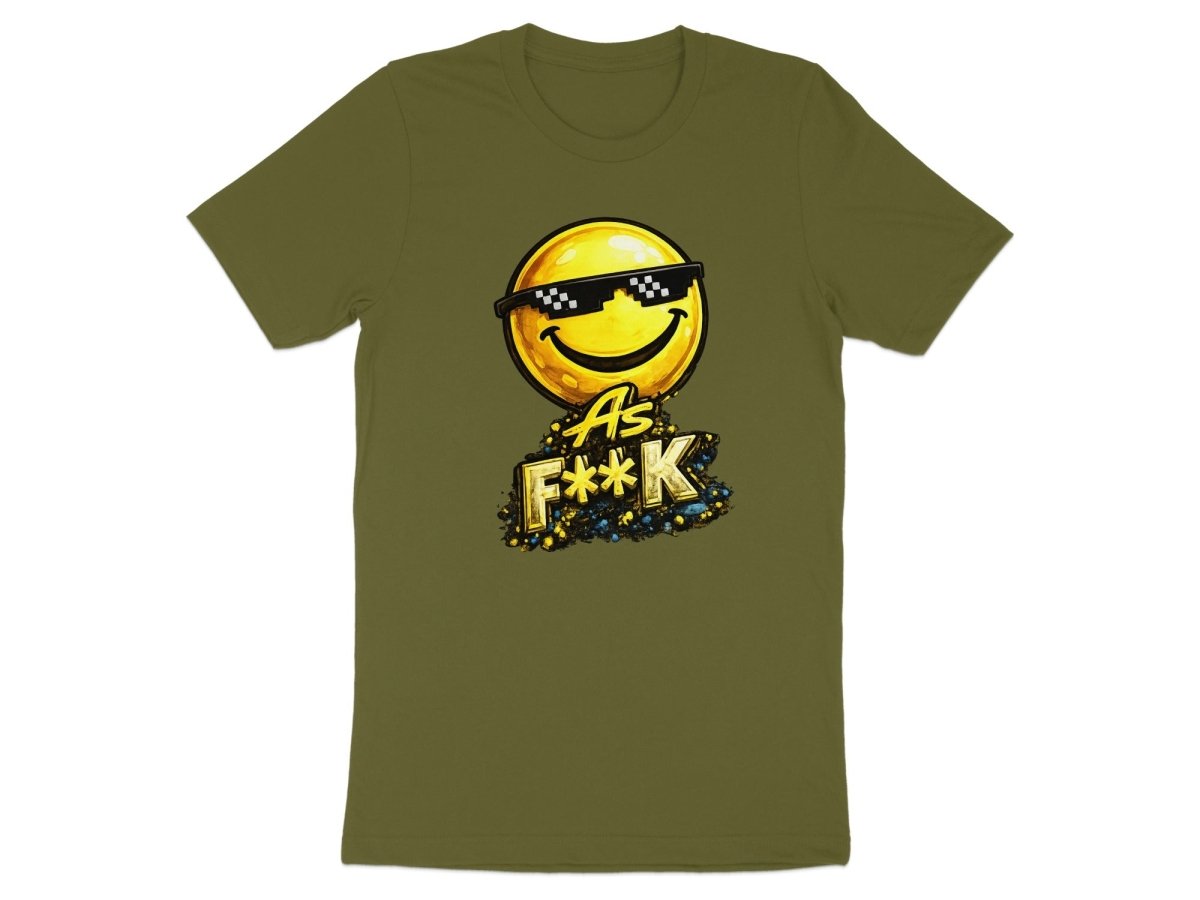 Deal With It As F**K Emoji T-Shirt | Sunglasses Smiley Graphic Tee - Anything AF