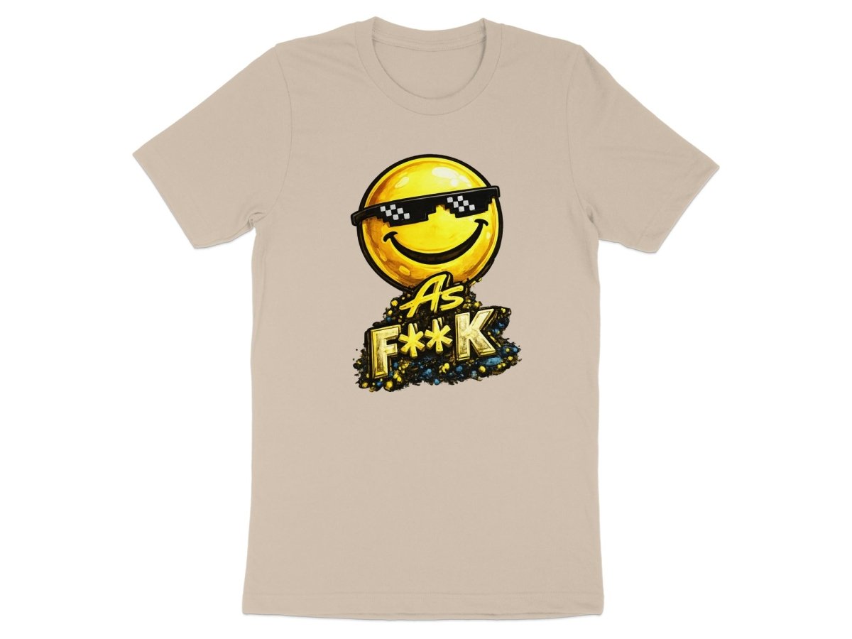 Deal With It As F**K Emoji T-Shirt | Sunglasses Smiley Graphic Tee - Anything AF