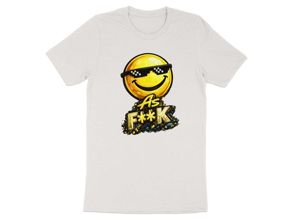 Deal With It As F**K Emoji T-Shirt | Sunglasses Smiley Graphic Tee - Anything AF