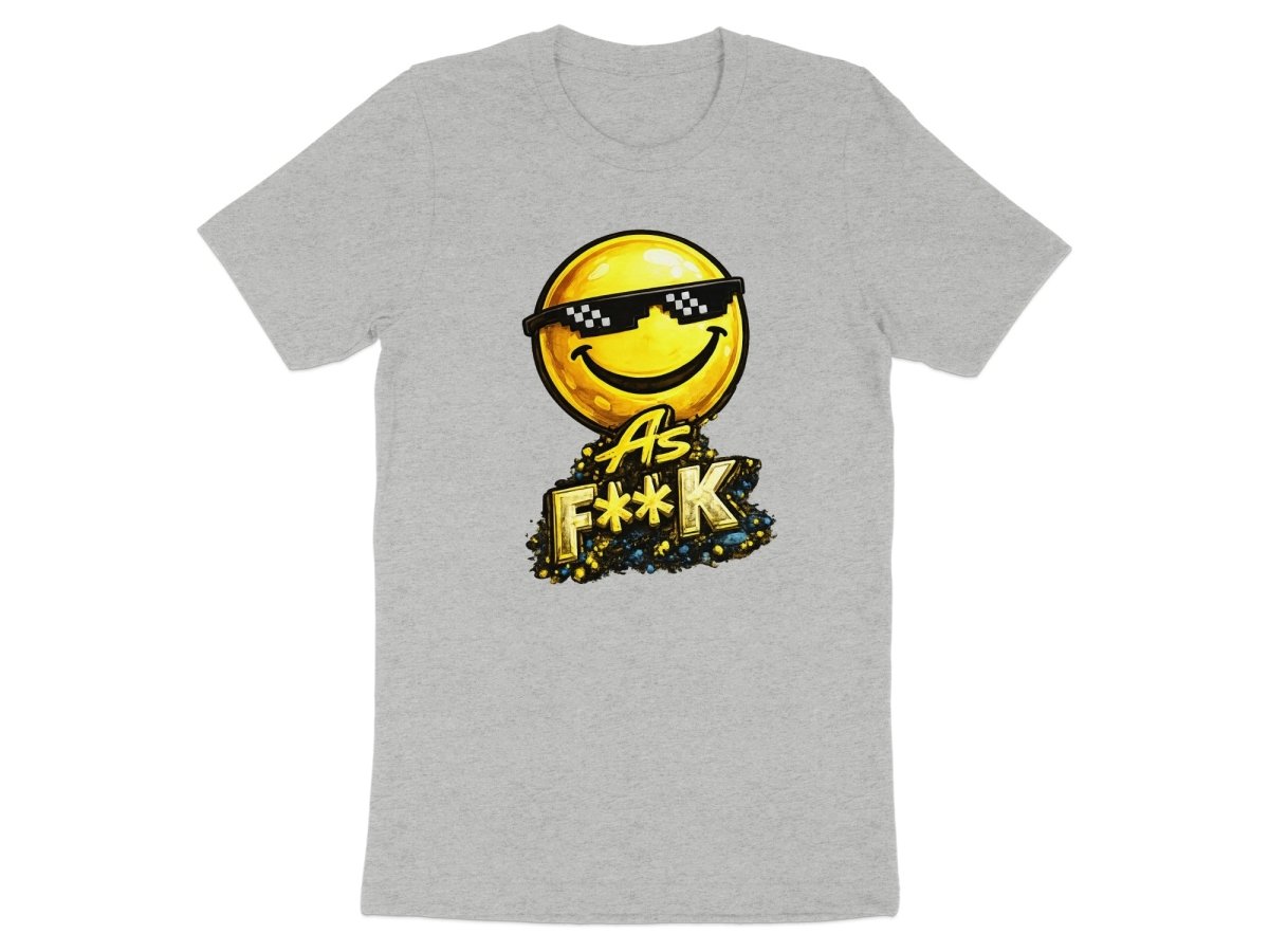 Deal With It As F**K Emoji T-Shirt | Sunglasses Smiley Graphic Tee - Anything AF