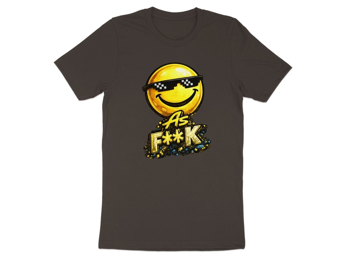 Deal With It As F**K Emoji T-Shirt | Sunglasses Smiley Graphic Tee - Anything AF