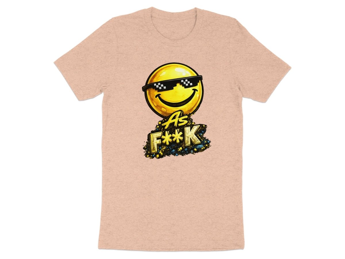 Deal With It As F**K Emoji T-Shirt | Sunglasses Smiley Graphic Tee - Anything AF