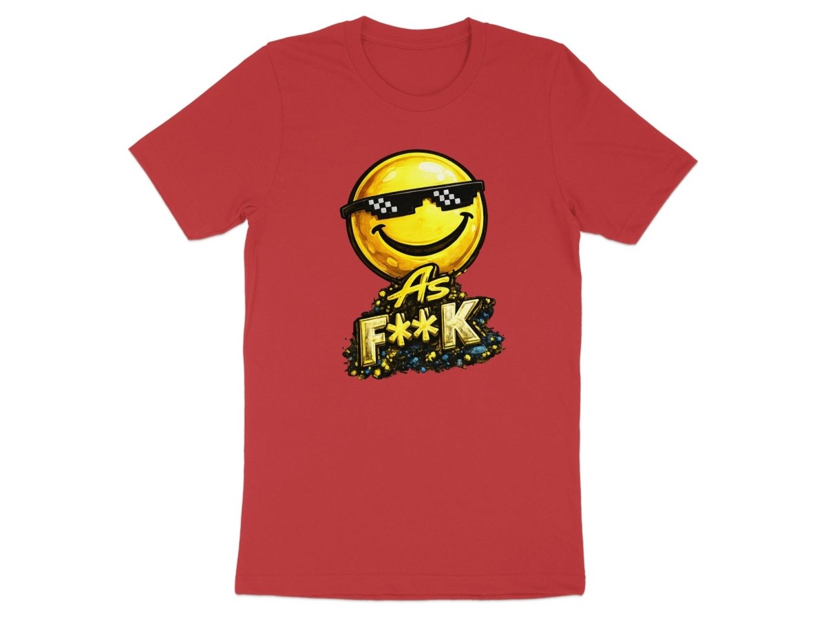 Deal With It As F**K Emoji T-Shirt | Sunglasses Smiley Graphic Tee - Anything AF