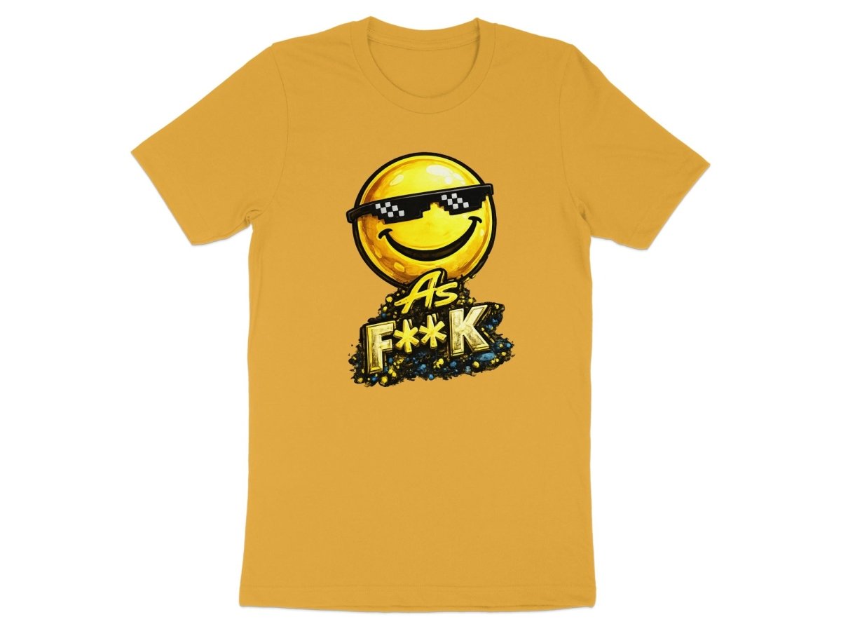 Deal With It As F**K Emoji T-Shirt | Sunglasses Smiley Graphic Tee - Anything AF