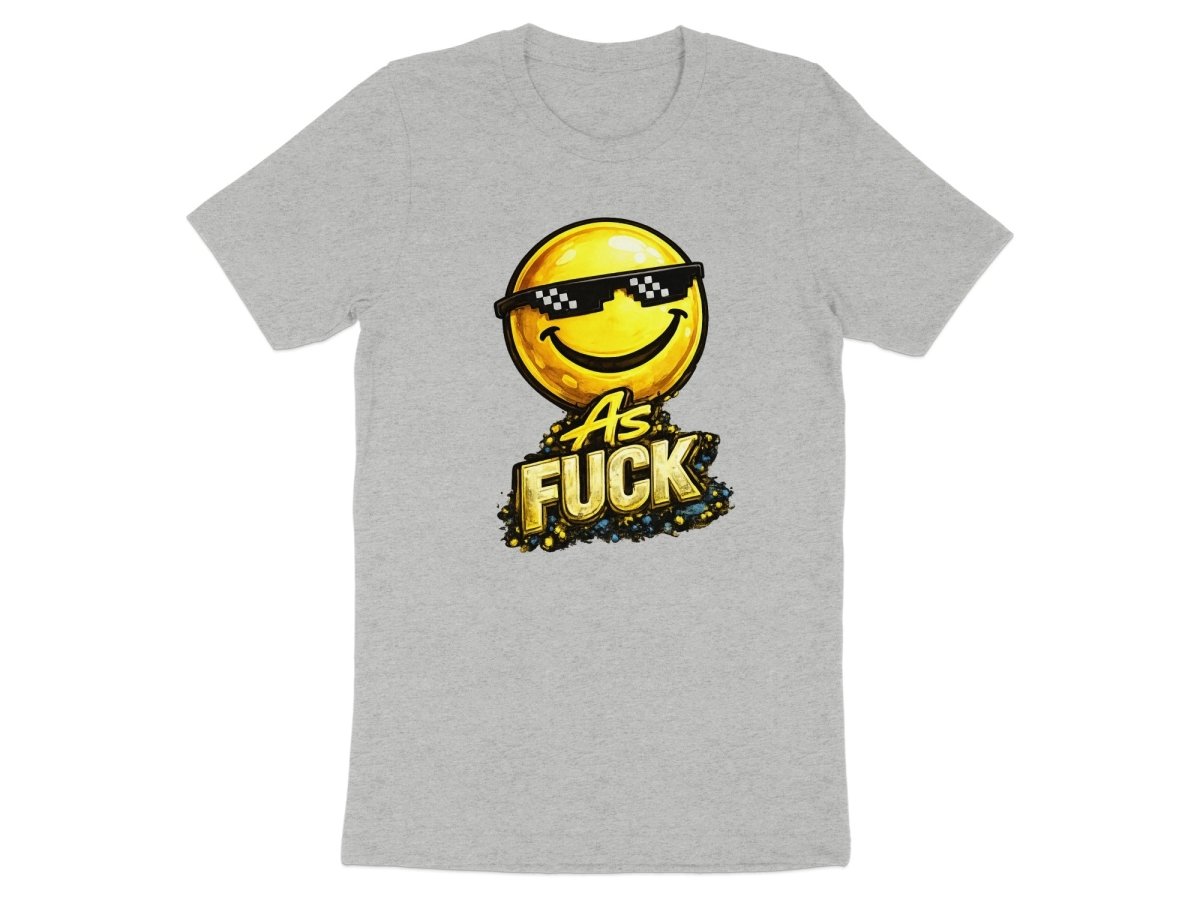 Deal With It As Fuck Emoji T-Shirt | Sunglasses Smiley Graphic Tee - Anything AF